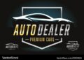 Auto dealer logo design for premium car business Vector Image